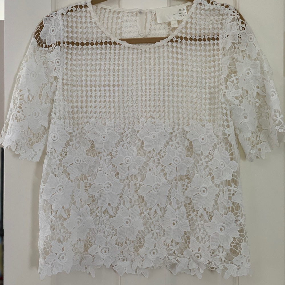 J.O.A Crochet lace top